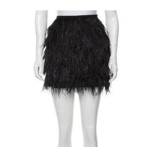 Michael Kors Ostrich Feather Mini Skirt